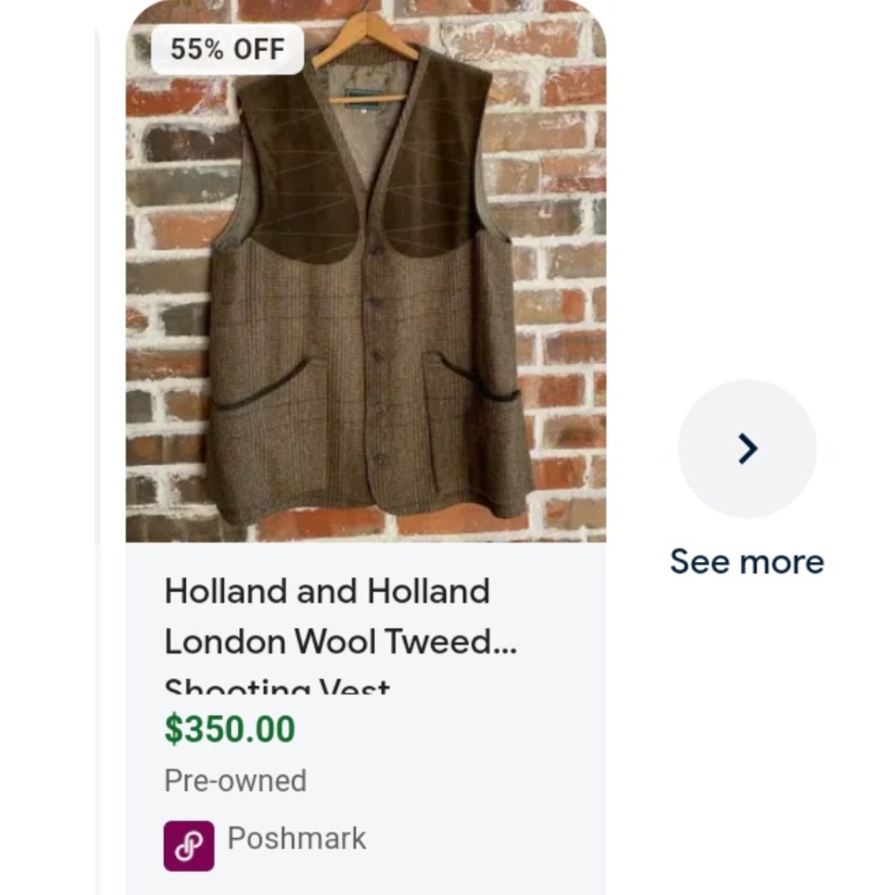 ๐Sale๐๐ฅHolland &Holland London Suede Vintage Vest - Picture 10 of 11